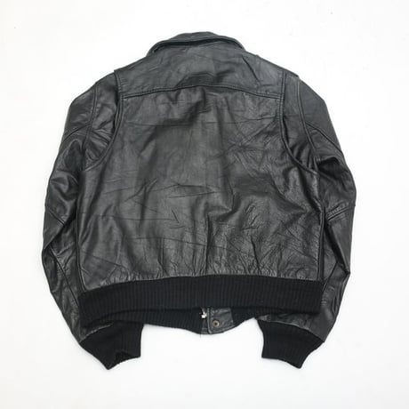 Ralph Lauren Flight Leather Jacket "All Black "