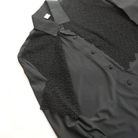 Layered Design Black Shirt