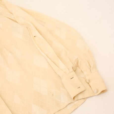 Argyle Pattern Silk Tops