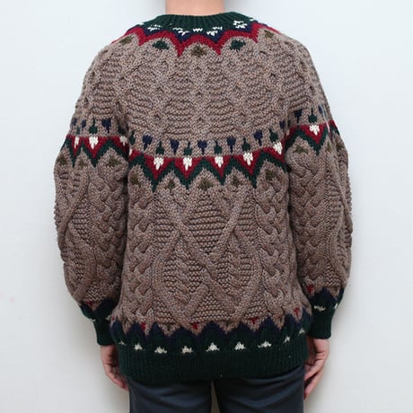 ヴィンテージ ノルディック柄ケーブルニット Vintage Nordic Sweater