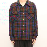 70s Wool Plaid Loop Shirt