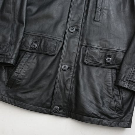 Black Leather Half Coat