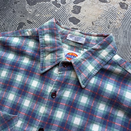 80s Dickies Print Flannel Plaid Shirt