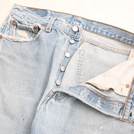Levi's 501 Damage Denim Pants MADE IN MEXICO