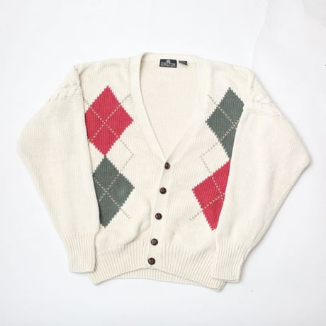 Argyle Ramie Cotton Cardigan