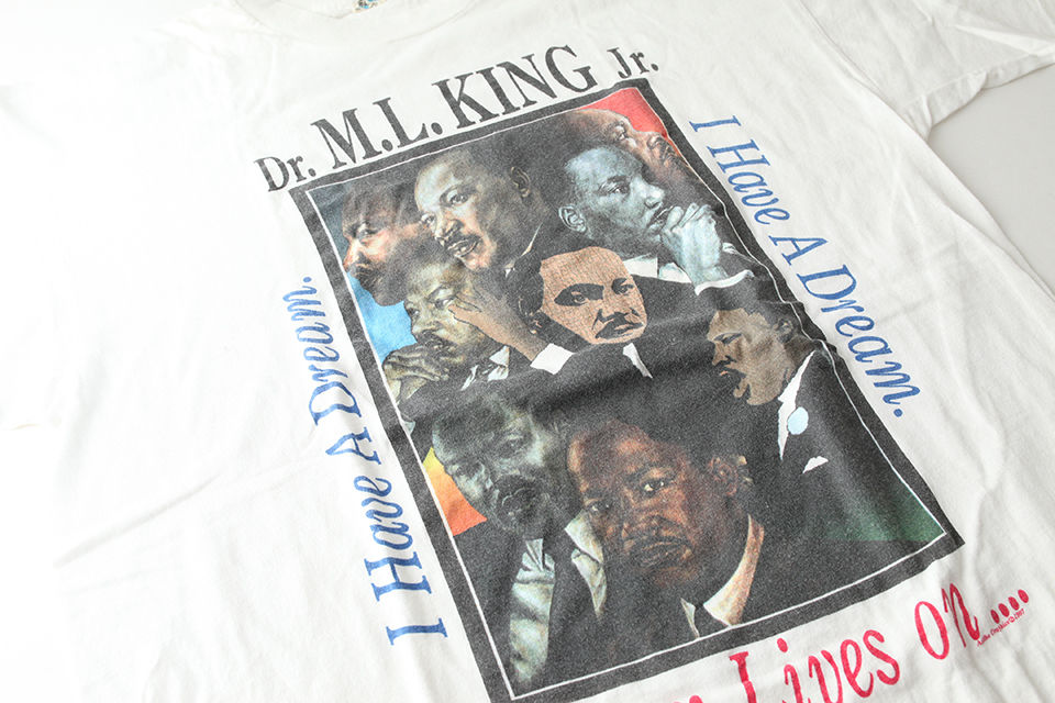 USA製 Martin Luther King Jr. キング牧師 Tシャツ 80s USA製 Martin Luther King キング牧師 to make his dream