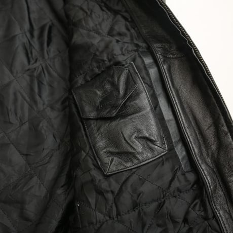 Black Leather Jacket Loose Silhouette