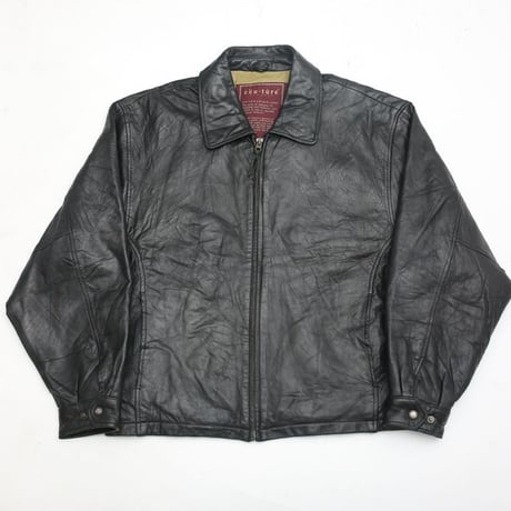 Black Leather Jacket Loose Silhouette
