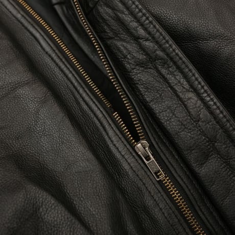 Black Leather Jacket Loose Silhouette