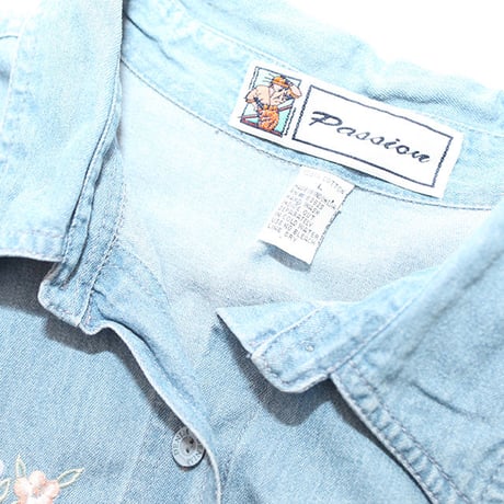 Denim Embroidery L/S Shirt