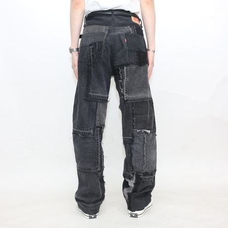 Levi's Patchwork Remake Black Denim Pants
