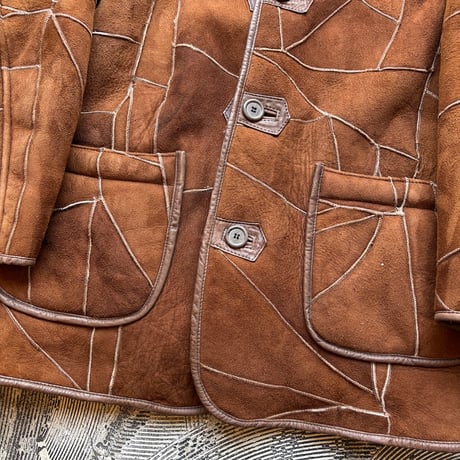 Patchwork Mouton Jacket