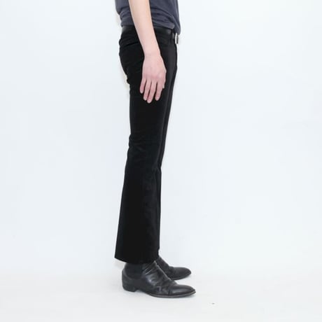 Black Velour Flared Pants