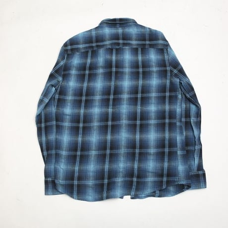 Ombre Plaid Cotton Flannel Shirt
