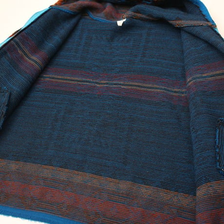 Artesanias Tuntaquimba Native Pattern Wool Knit Hooded Jacket