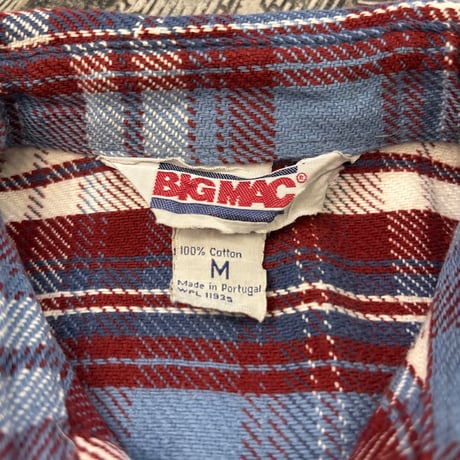 80s BIG MAC Cotton Heavy Flannel Shirt