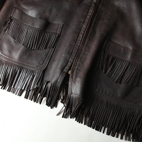 Vintage Fringe Leather Jacket