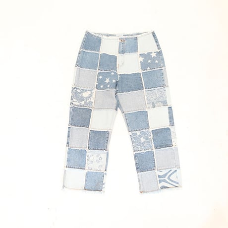 Patchwork Denim Pants