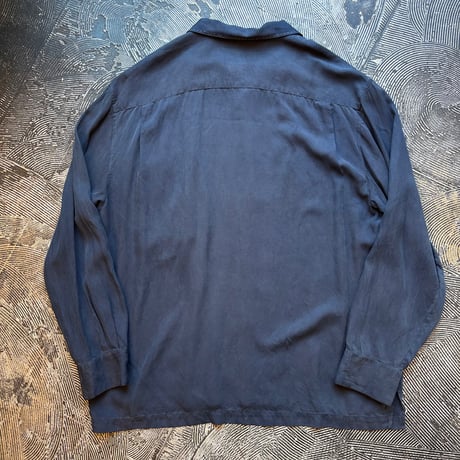 Nat Nast 50s Style Open Collar Silk L/S Shirt