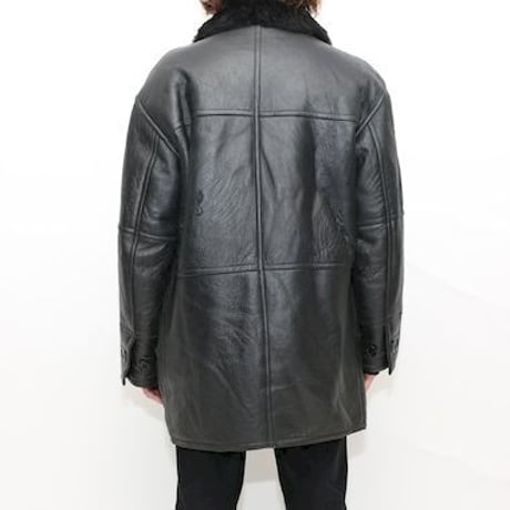 Vintage Black Mouton Coat