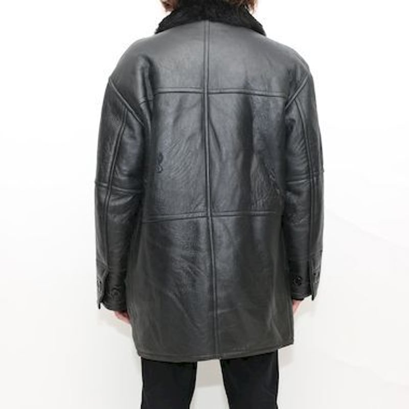 Vintage Black Mouton Coat | Strato