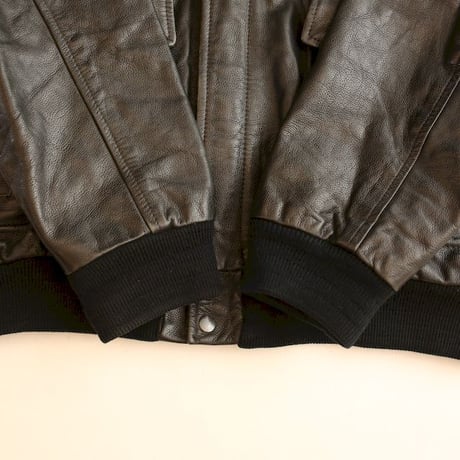 All Black G-1 Type Flight Leather Jacket