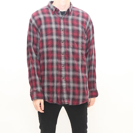 Ombre Checker Flannel Shirt
