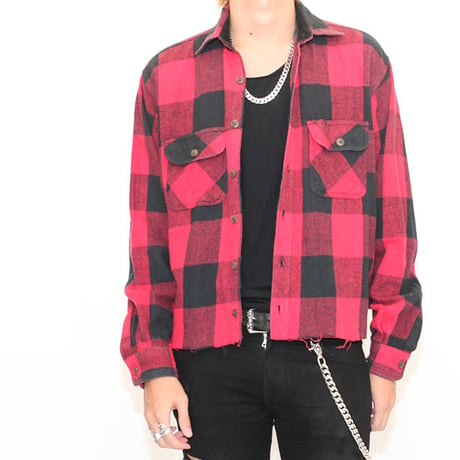Cut-off Buffalo Check Shirt