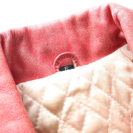 ライダース オレンジ レザージャケット Vintage Leather Jacket