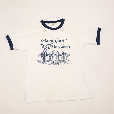 80's Ringer T-Shirt "Marine Coast Marathon"