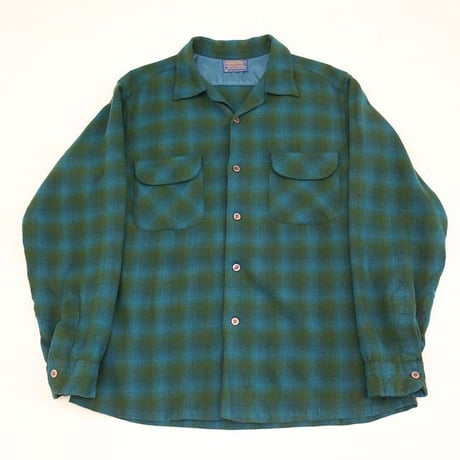 60's Pendleton Open Collared Wool L/S Shirt