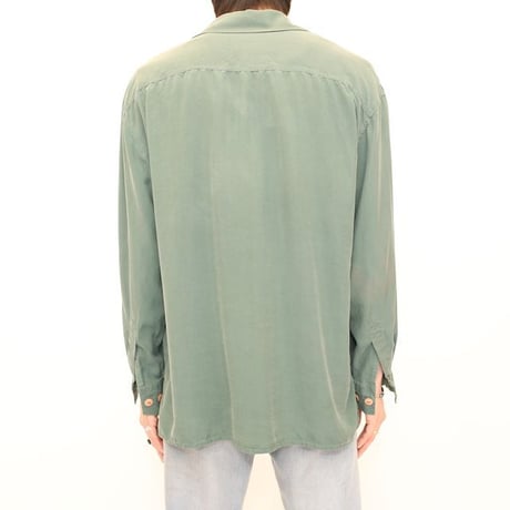 Open Collar Silk L/S Shirt