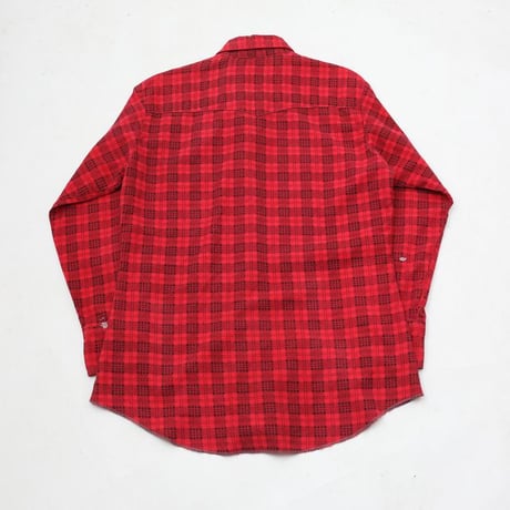 70's WASHINGTON DEE-CEE Plaid Print Flannel Western L/S Shirt
