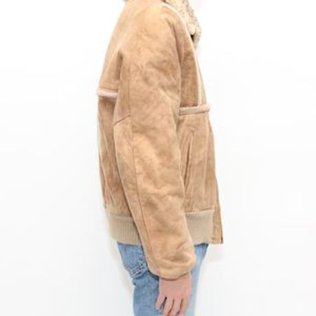 Nuback Leather Boa Jacket