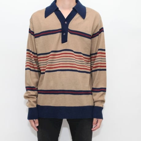 Vintage Knit Polo L/S Shirt