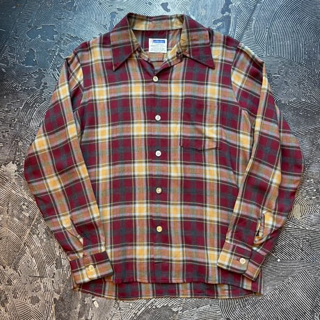 60-70s "Golden Key" Rayon Loop Shirt