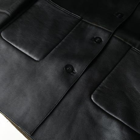 Leather Hooded Jacket