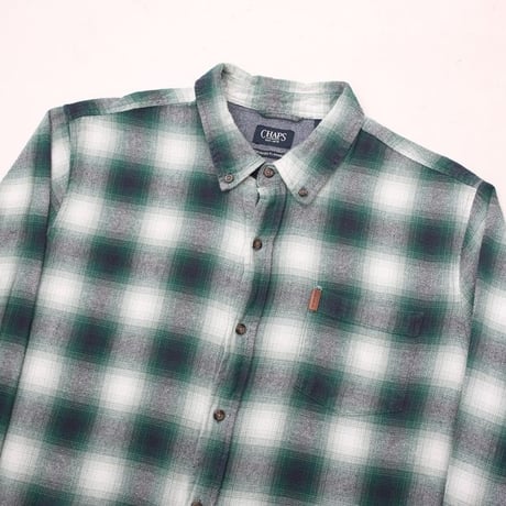 CHAPS Ombre Plaid Cotton Flannel Shirt