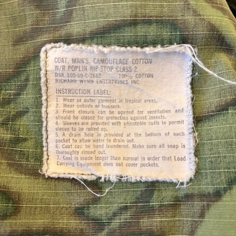 60s US.ARMY ERDL Leaf Patterned Jungle Fatigue Jacket