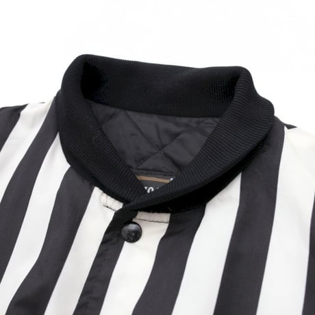 Black × White Stripe Nylon Jacket