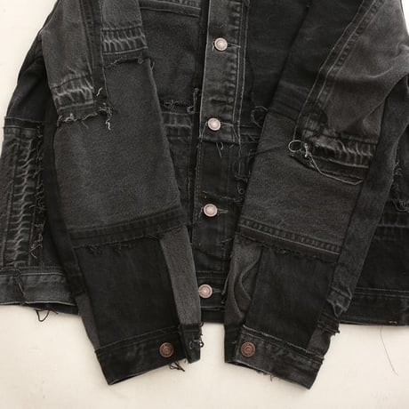 Levi's Patchwork Remake Black Denim Jacket