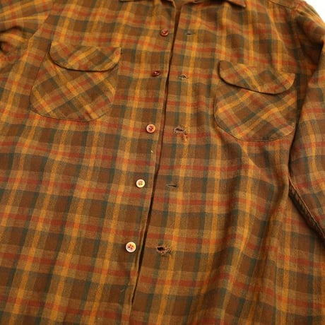60s Pendleton Wool Plaid Loop Shirt