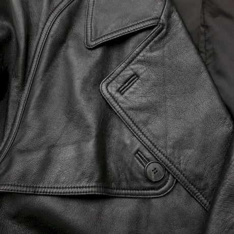 Black Leather Trench Coat