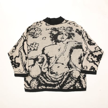 Max Studio Mock Turtleneck Art Knit Sweater