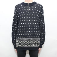 Half Zip Wool Knit Sweater