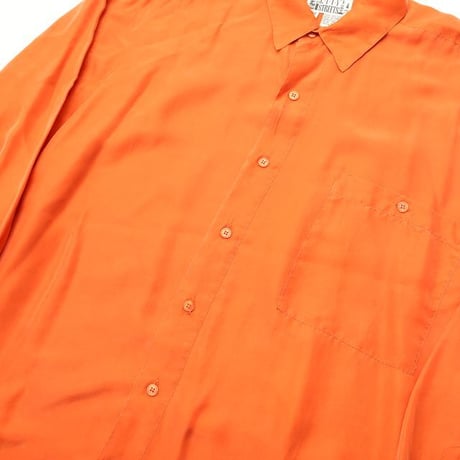 90's Orange Silk L/S Shirt