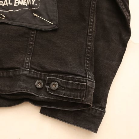 Levi's Black Denim Jacket Patch Remake
