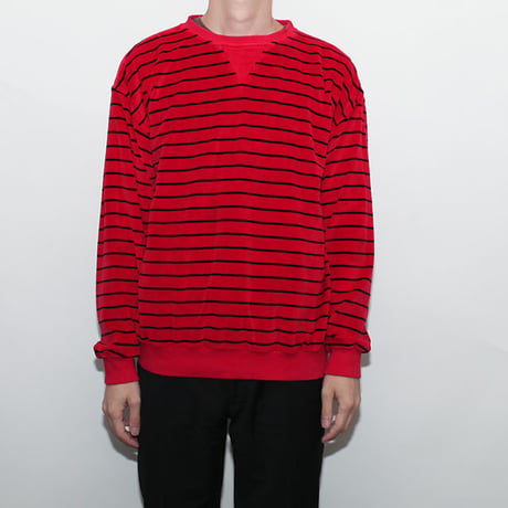 Border Pile Sweat Shirt
