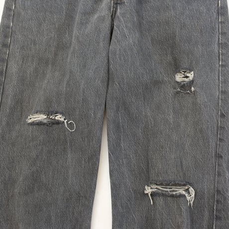 80's Levi's 701 Black Denim Pants Student Model