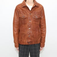 Vintage Trucker Type Leather Jacket